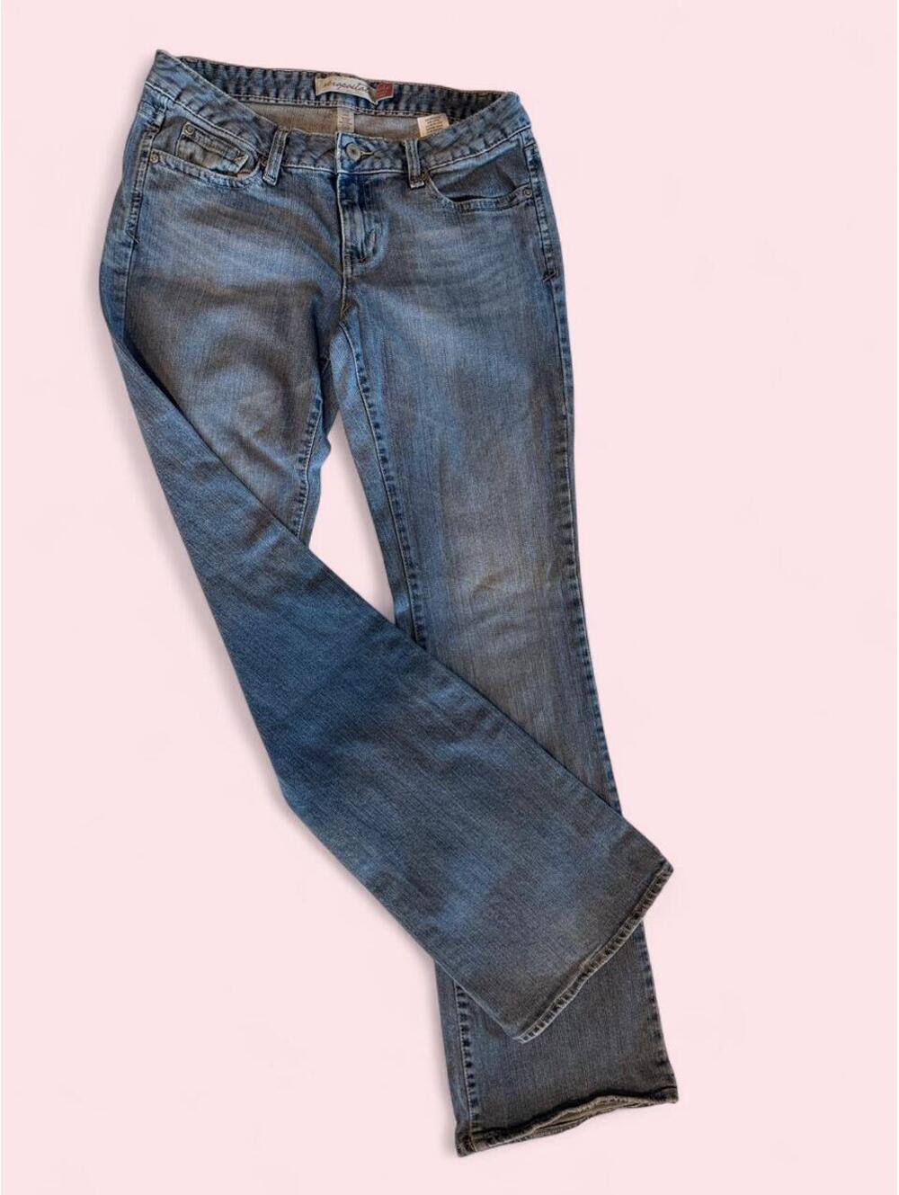Aeropostale skinny flare jeans in blue, size 7/8 long #flare #denim